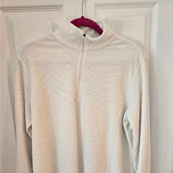 Lands' End White Fleece Pullover - Picture 2 of 5